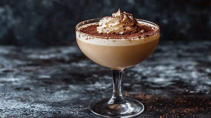 クリームとチョコレートのカクテルデザート