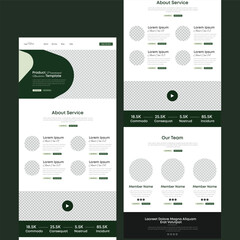 Business Email Marketing E-Newsletter Template Layout for web email promotions and landing page