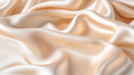 Obraz premium Cream Silk Fabric Draped Texture Background