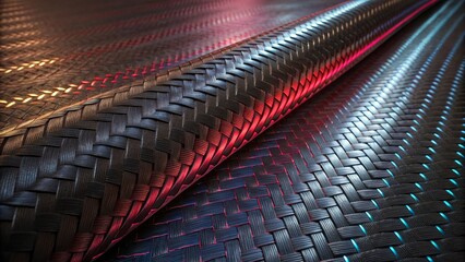 Fototapeta premium Woven Carbon Fiber Material Texture