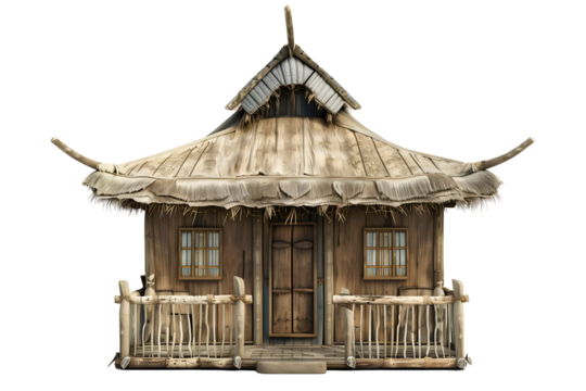 illustration of traditional mongolian house isolated on transparent background. 