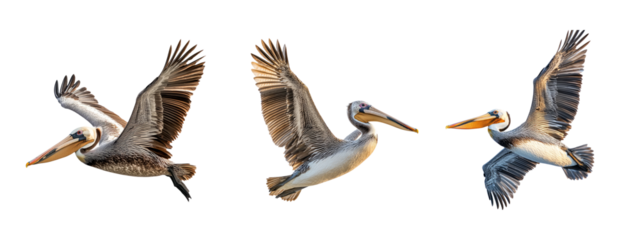 Pelicans in Flight Showcasing Majestic Wings and Graceful Movements