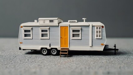 トレーラーハウスのミニチュア写真