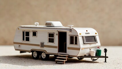 Naklejka premium トレーラーハウスのミニチュア写真