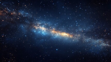 Fototapeta premium Cosmic Starfield in a Dark Blue Night Sky