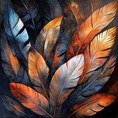 Elegant Natural Feathers Background for Creative Design Projects