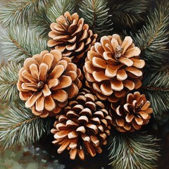 Professional Close-Up Image of Fir Cones Showing Nature's Beauty and Texture