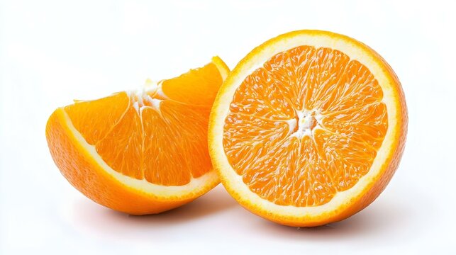 Closeup orange furit isolate on white