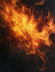 Fiery Flames of Fire Elemental for Creative Designs and Projects