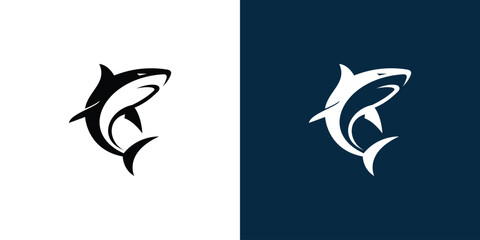 shark logo icon vector illustration