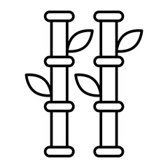 bamboo outline icon