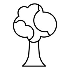 rounded tree outline icon