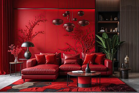 Dynamic Bold Red Decor Ideas for Modern Artistic Spaces