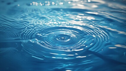 Processed collage of blue calm water surface texture. Background for banner, backdrop or texture