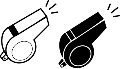 シンプルな呼び笛のイラストアイコン © あゆ 菅野