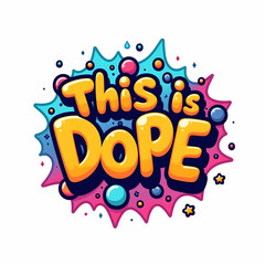 Fototapeta premium Colorful and Vibrant Graphic Design: Bold Typography with Playful Bubbles and Artistic Splash for a Fun, Upbeat, and Energetic Visual Statement in Imaginative Pop-Art Style