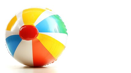 Colorful beach ball isolated on white background