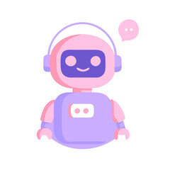 Fototapeta premium Friendly robot assistant with accessibility features, AI concept
