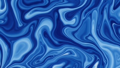 Obraz premium Blue marble texture with a fluid and swirling pattern. Abstract art background suitable for creative projects and designs conveying fluidity, creativity, and modern aesthetics.