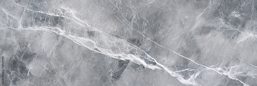 Poster Elegant cool gray marble texture with subtle white veins for sophisticated design applications in modern interiors