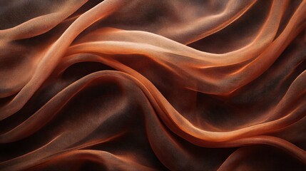 Fototapeta premium Russet silk draped fabric texture