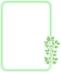 Green Leaf Frame Leaves Simple Background