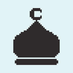 this is mosque icon in pixel art with simple color and this item good for presentations,stickers, icons, t shirt design,game asset,logo and your project