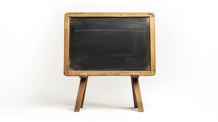 Wooden writing board on wooden legs on a white background, isolate