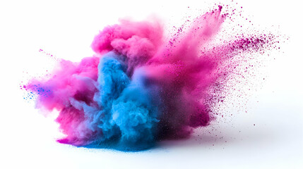 Fototapeta premium Dynamic Shot of Colorful Holi Powder Explosion Suspended in Mid-Air