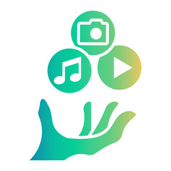 multimedia Gradient icon