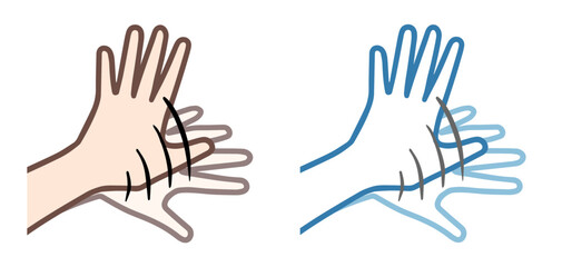 羽ばたき振戦、手の震えのイラスト