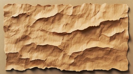 Textured brown paper surface with crumpled effect ideal for backgrounds