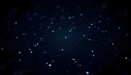 The abstract polygonal space low poly dark background features a visually striking 3D rendering with interconnected dots and lines creating a complex and futuristic connection structure.