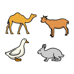 illustration cartoon animal farm collection