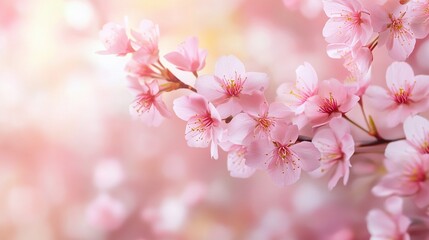 Obraz premium Sakura Cherry Blossom Banner