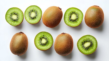Fototapeta premium Kiwi on white background