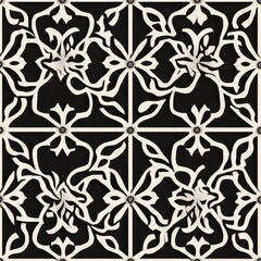 Fototapeta premium Ornamental latticeinspired overlapping geometric pattern, elegant and intricate