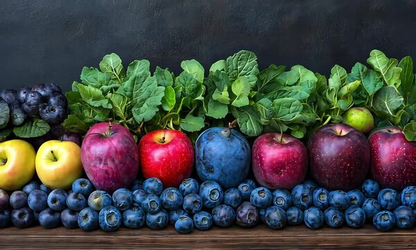Colorful fruits and vegetables