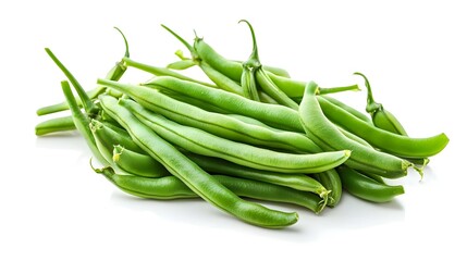 Fototapeta premium Green beans isolated on white background