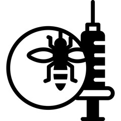 vaccine icon illustration design with solid