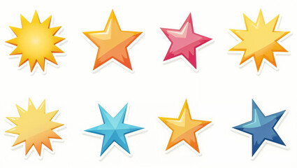 Obraz premium set of colorful stars