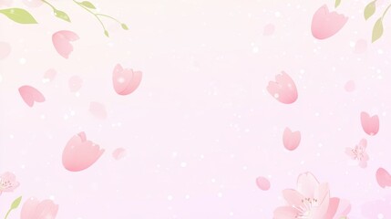 Beautiful background template made of Spring flowers.