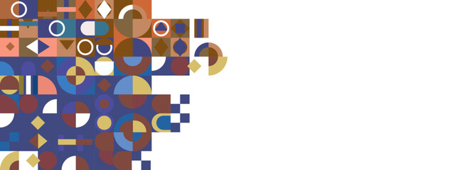 Flat design mosaic background