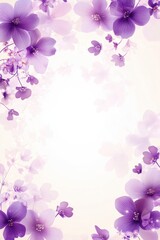Beautiful background template made of Spring flowers.