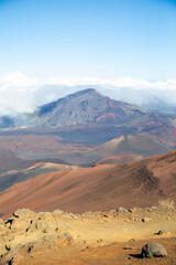 volcano caldera, Haleakala National Park, Maui, Hawaii, vertical