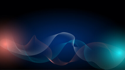 Elegant blue flowing wave background