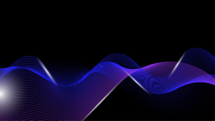 Elegant smooth wavy lines flow background