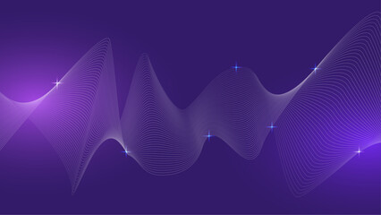 Wavy purple abstract shapes