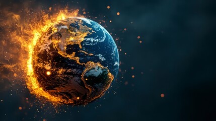 Earth on Fire: Visual Representation of Climate Change Impact