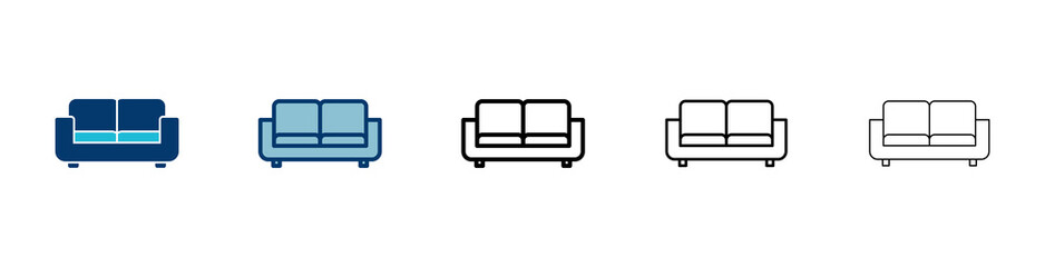 Sofa icon vector isolated on white background. sofa icon illustration. furniture